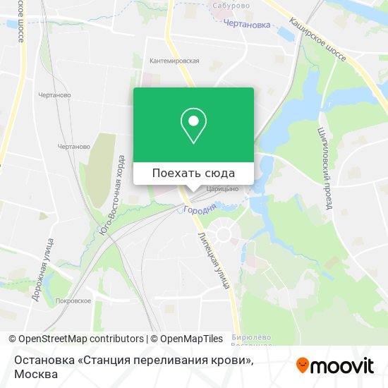 Карта Остановка «Станция переливания крови»