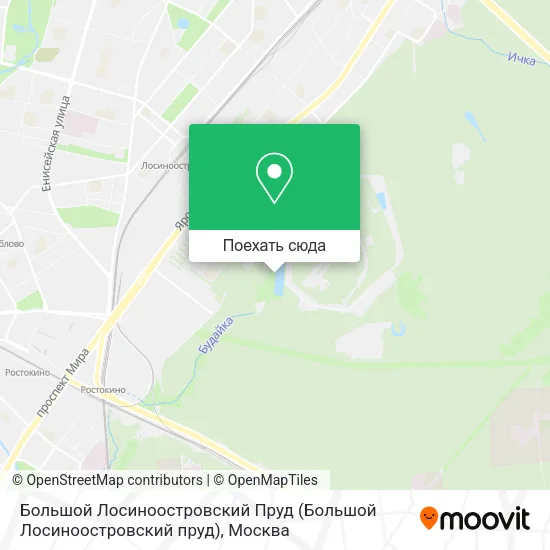 Карта Большой Лосиноостровский Пруд (Большой Лосиноостровский пруд)