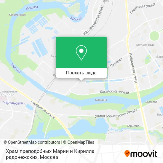 Карта Храм преподобных Марии и Кирилла радонежских