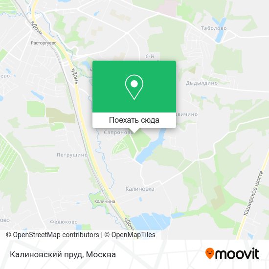 Карта Калиновский пруд