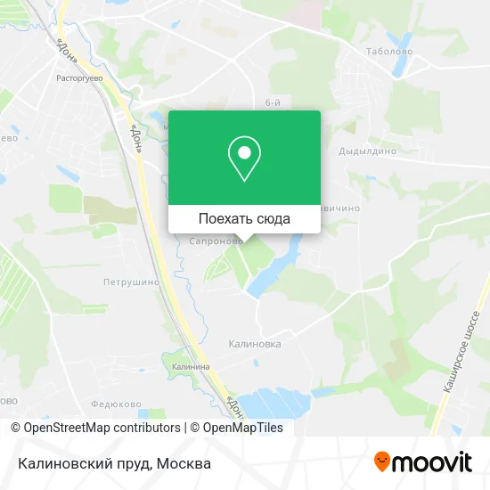 Карта Калиновский пруд