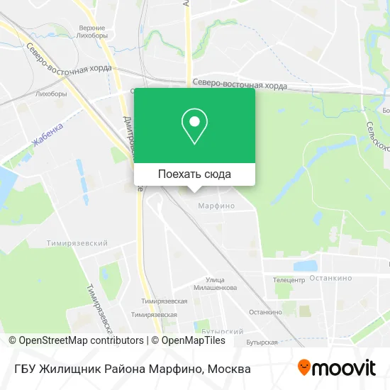 Карта ГБУ Жилищник Района Марфино