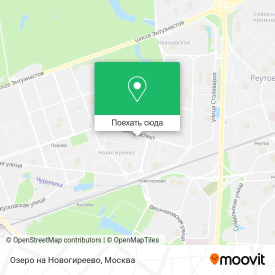 Карта Озеро на Новогиреево