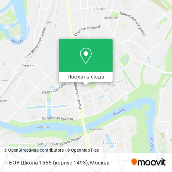 Карта ГБОУ Школа 1566 (корпус 1493)