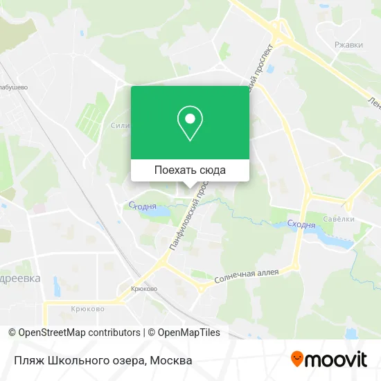 Карта Пляж Школьного озера
