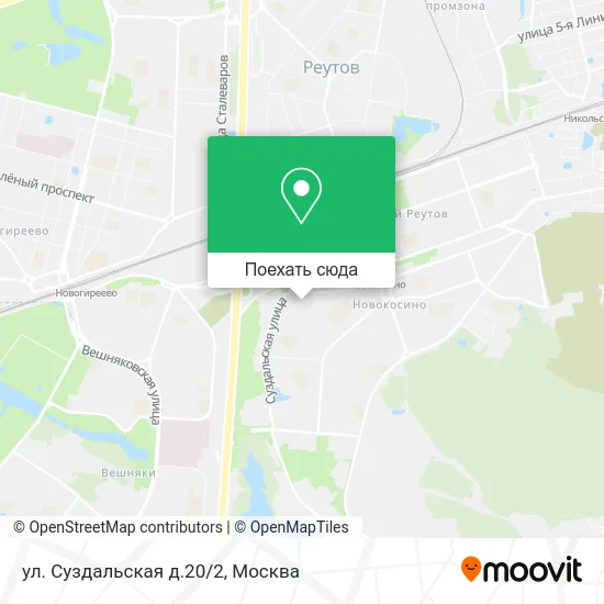 Карта ул. Суздальская д.20/2