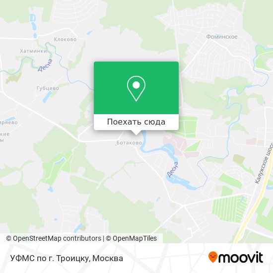 Карта УФМС по г. Троицку