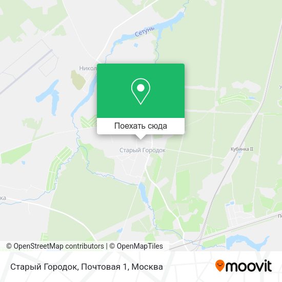 Карта Старый Городок, Почтовая 1