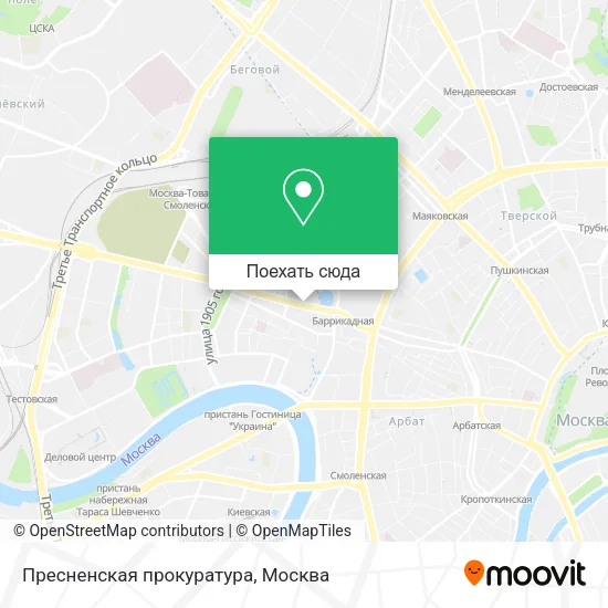Карта Пресненская прокуратура
