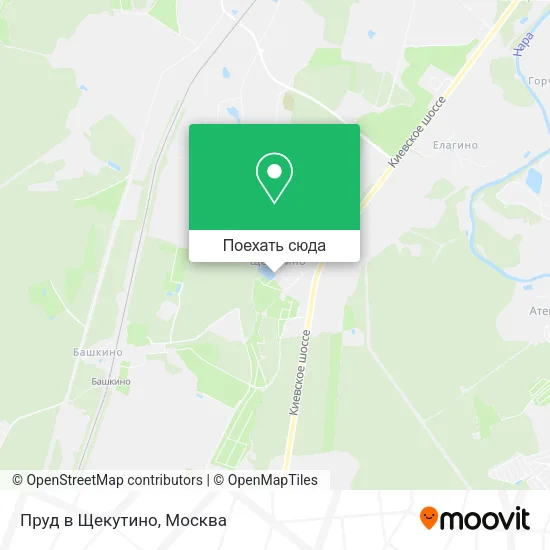 Карта Пруд в Щекутино