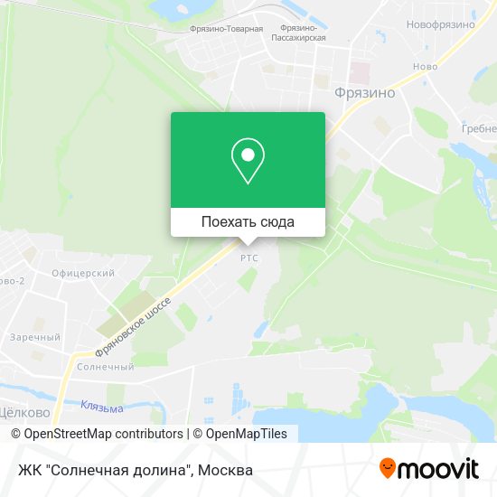 Карта ЖК "Солнечная долина"