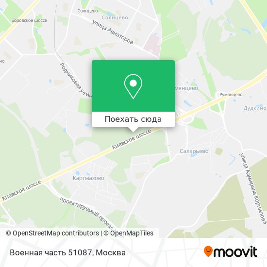 Карта Военная часть 51087