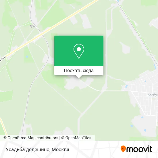 Карта Усадьба дедешино