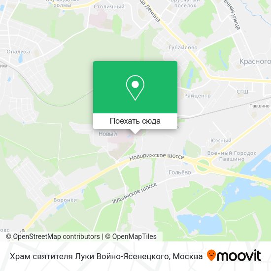 Карта Храм святителя Луки Войно-Ясенецкого