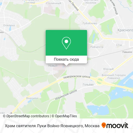 Карта Храм святителя Луки Войно-Ясенецкого