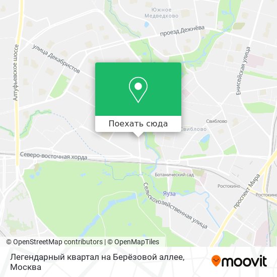 Карта Легендарный квартал на Берёзовой аллее
