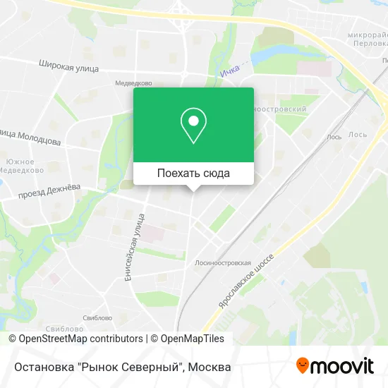 Карта Остановка "Рынок Северный"