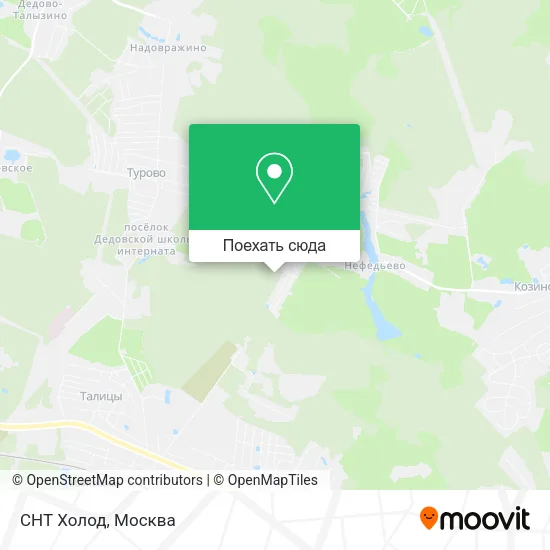 Карта СНТ Холод