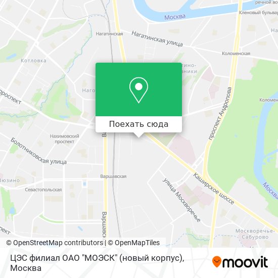 Карта ЦЭС филиал ОАО "МОЭСК" (новый корпус)