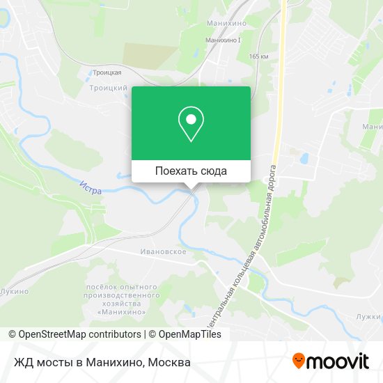 Карта ЖД мосты в Манихино