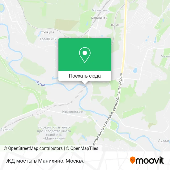 Карта ЖД мосты в Манихино
