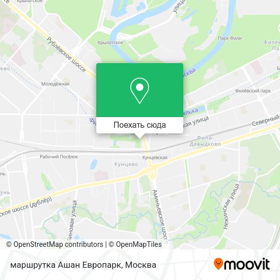 Карта маршрутка Ашан Европарк
