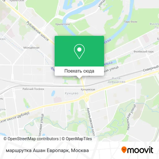 Карта маршрутка Ашан Европарк