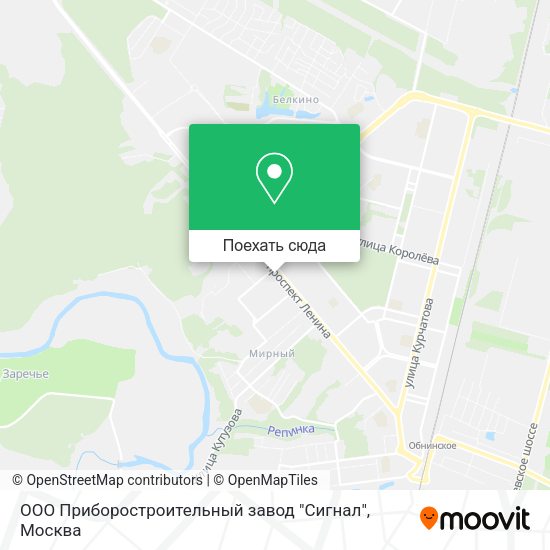 Карта ООО Приборостроительный завод "Сигнал"