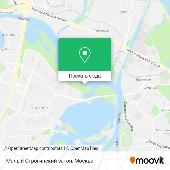 Карта Малый Строгинский затон