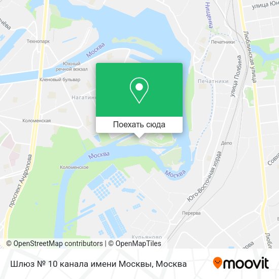 Карта Шлюз № 10 канала имени Москвы