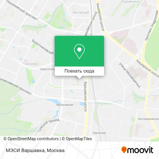 Карта МЭСИ Варшавка