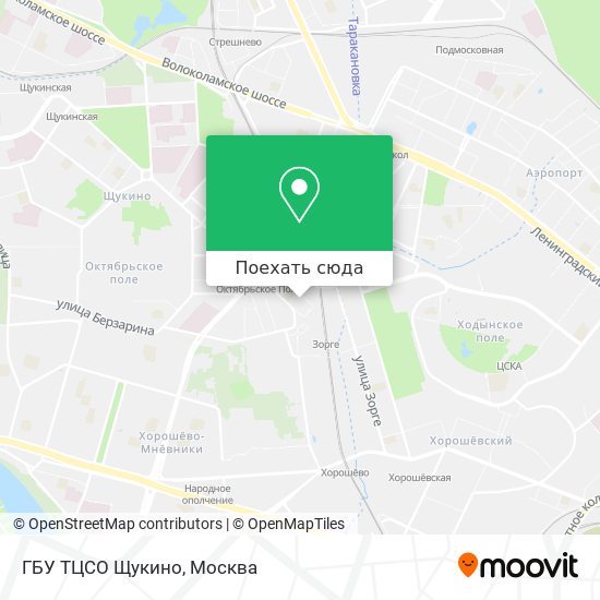 Карта ГБУ ТЦСО Щукино