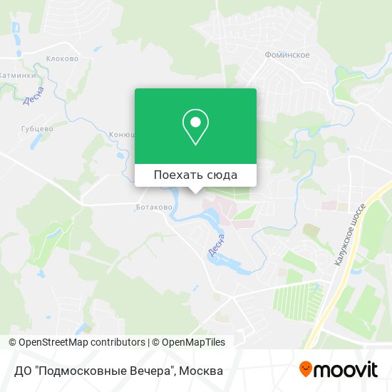Карта ДО "Подмосковные Вечера"