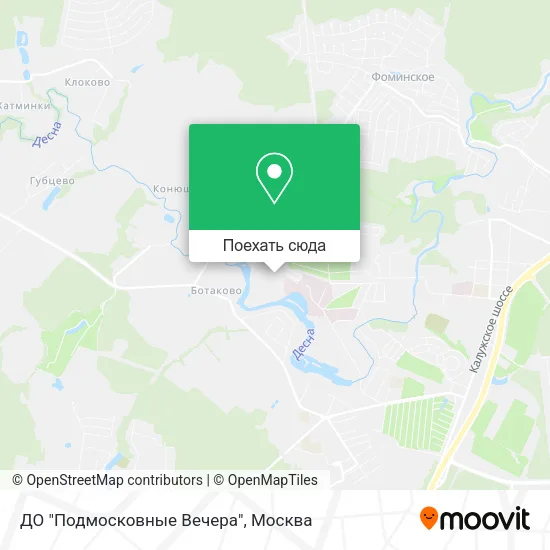 Карта ДО "Подмосковные Вечера"