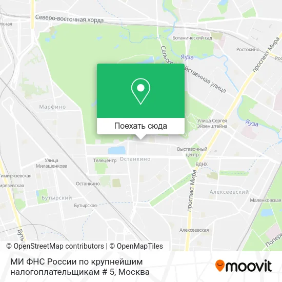 Карта МИ ФНС России по крупнейшим налогоплательщикам # 5