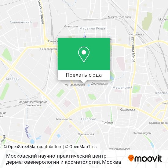 Карта Московский научно-практический центр дерматовенерологии и косметологии