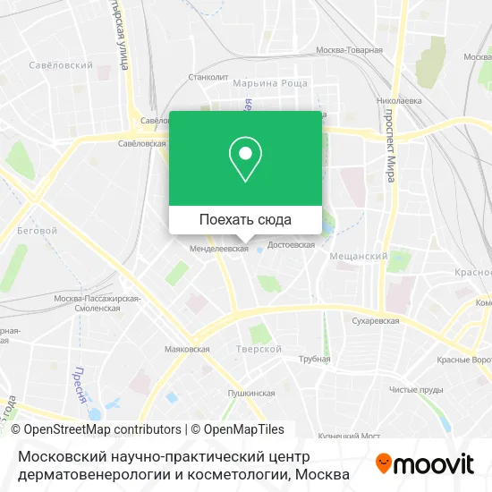 Карта Московский научно-практический центр дерматовенерологии и косметологии