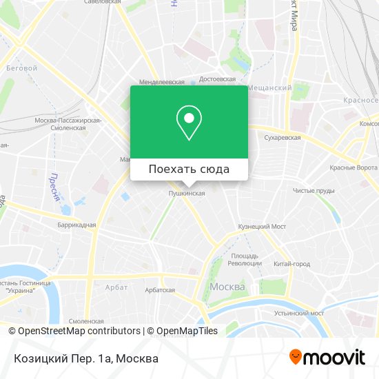 Карта Козицкий Пер. 1а