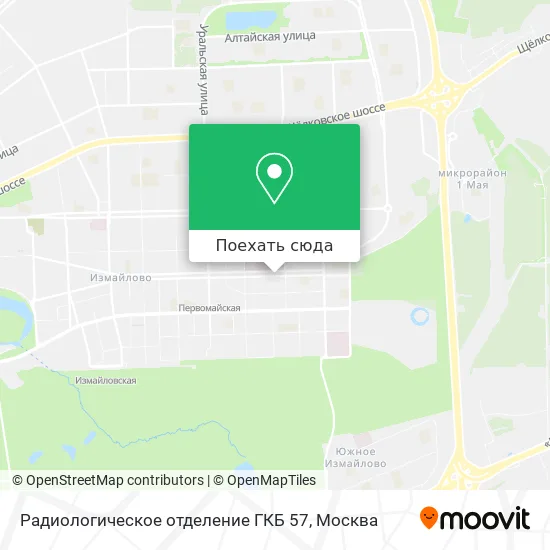 Карта Радиологическое отделение ГКБ 57
