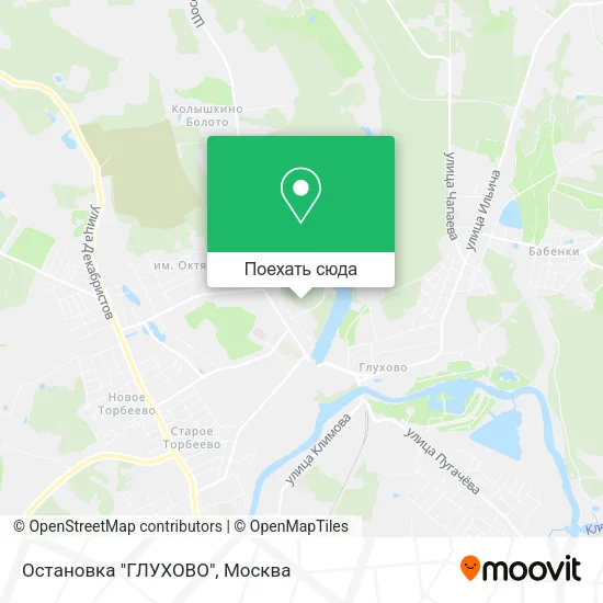 Карта Остановка "ГЛУХОВО"
