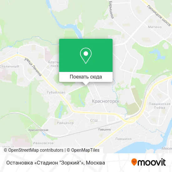 Карта Остановка «Стадион "Зоркий"»