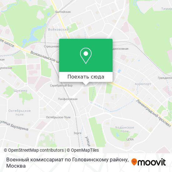 Карта Военный комиссариат по Головинскому району