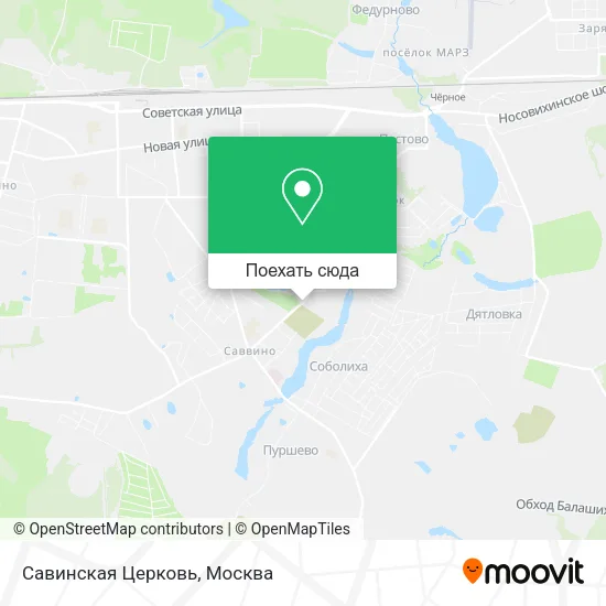 Карта Савинская Церковь