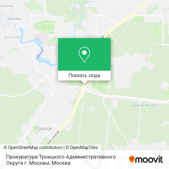 Карта Прокуратура Троицкого Административного Округа г. Москвы