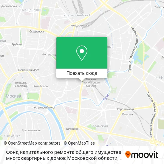 Карта Фонд капитального ремонта общего имущества многоквартирных домов Московской области