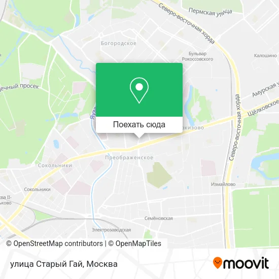 Карта улица Старый Гай