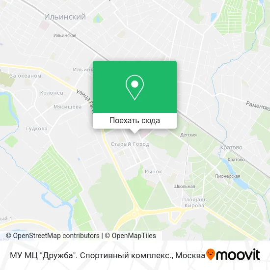 Карта МУ МЦ "Дружба". Спортивный комплекс.