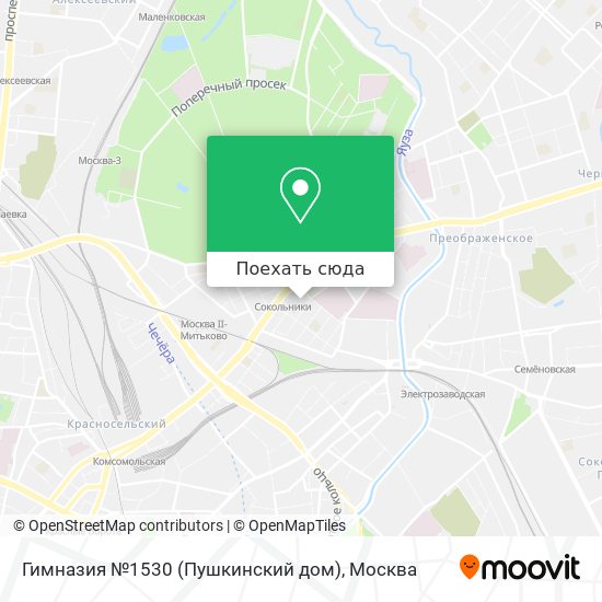 Карта Гимназия №1530 (Пушкинский дом)