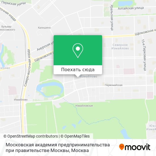 Карта Московская академия предпринимательства при правительстве Москвы