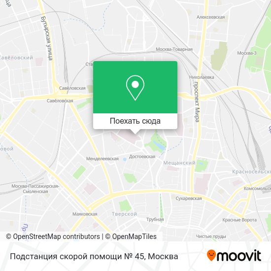 Карта Подстанция скорой помощи № 45